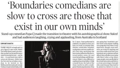 Papa CJ: Naked - A Comedian's Tale (India, Soho & Broadway)