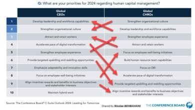 Developing both Leadership and workforce Capabilities, but also Organizational Culture, are the two top Human Capital priorities in 2024!